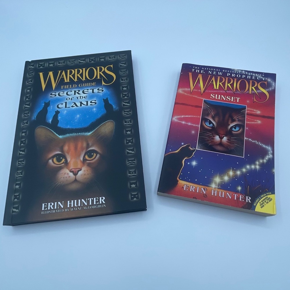 Warriors Erin Hunter Book Lot Secrets of the Clans Hardcover Sunset Paperback
